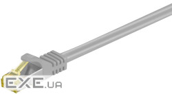 Патч-корд екранований RJ45 SFTP7 0.25m,patch AWG26 D=6.2mm LSOH Gold Cu,сірий (75.09.1567-10) (75.09.1567-10)