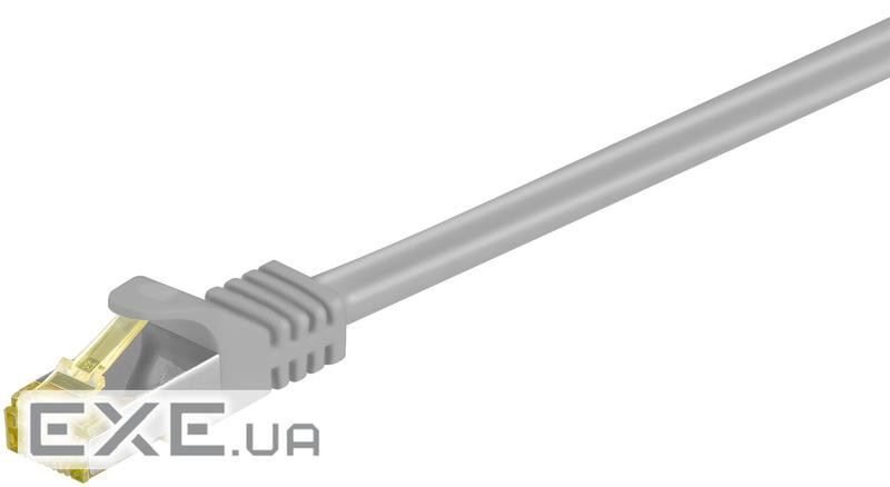 Патч-корд екранований RJ45 SFTP7 0.25m,patch AWG26 D=6.2mm LSOH Gold Cu,сірий (75.09.1567-10) (75.09.1567-10)