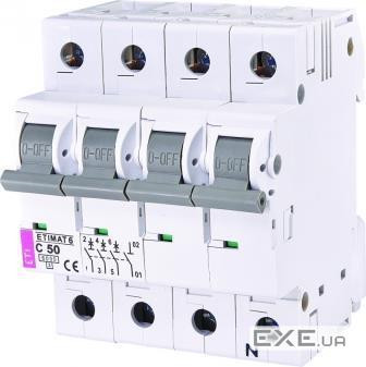 Автоматичний вимикач ETI ETIMAT 6 3p + N C 50А (6 kA) (2146521)