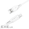 Кабель USB 2.0 USB-A to Lighting, 1,2 м , 2,4A, TPE C3-02 White Acefast (6974316280835)
