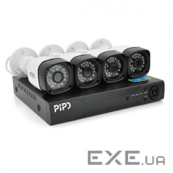 Комплект відеоспостереження Outdoor 016-4-5MP Pipo (4 вуличні камери, кабелі, блок живл (Outdoor016) (Outdoor016)