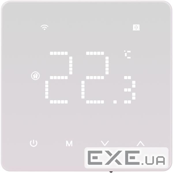 Програмований термостат для опалення TUYA Wi-Fi, 16A, 230VAC, білий (HT260003) (HT260003)