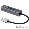 Мережевий адаптер з USB-хабом CABLETIME USB-A - 3xUSB3.0, RJ-45 (CA913374)