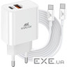 Зарядний пристрій RIVACASE Rivapower PS4102 WD4 1xUSB-A, 1xUSB-C, PD3.0, QC3. (PS4102 WD4 (White))