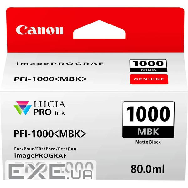 Картридж Canon PFI-1000MBk (Matte black) (0545C001)