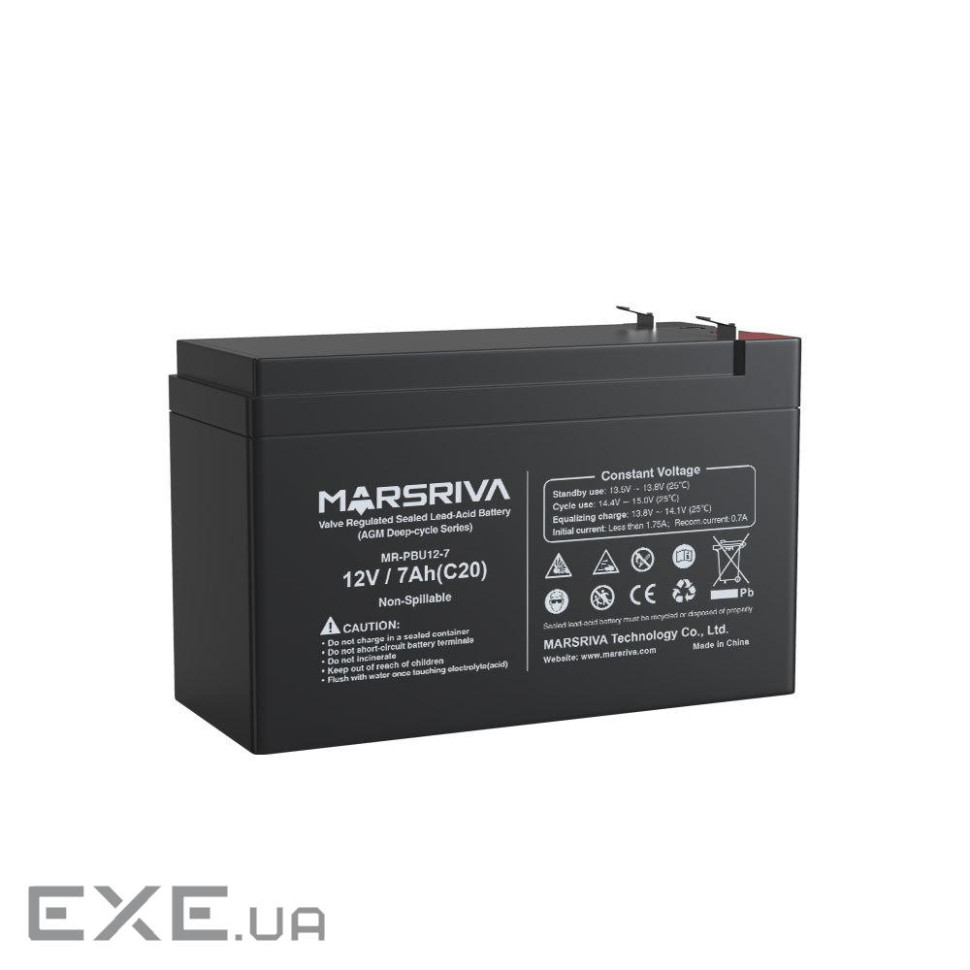 AGM батарея 12V/7Ah глибокого розряду MR-PBU12/7 Герметична свинцево-кислотна батарея 1 (MR-PBU12-7)