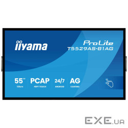 54.6" 16:9 інтерактивний VA РК дісплей, 3840х2160 , 24/7,проекційно-ємністна технолог (T5529AS-B1AG