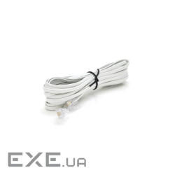 Патч-корд телефонний 10м RJ11 (6P4C) Voltronic (PC-10,0W)