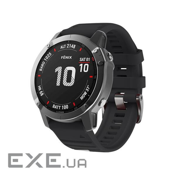 Ремінець для смарт-годинників Armorstandart Silicone 22mm для Garmin Fenix 5/6 Black (ARM60796)