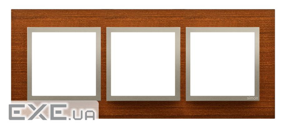 Рамка Premium NATURE 3x, дерево золотой орех (DRN3/86)