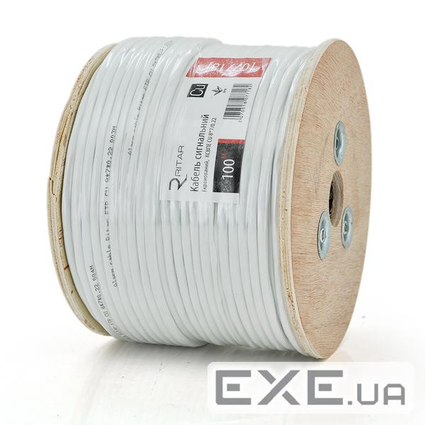Кабель сигнальний RITAR КСВПЕ СU 8 * 7 / 0,22 екран., Бухта 100м. барабан Q4 (7718)