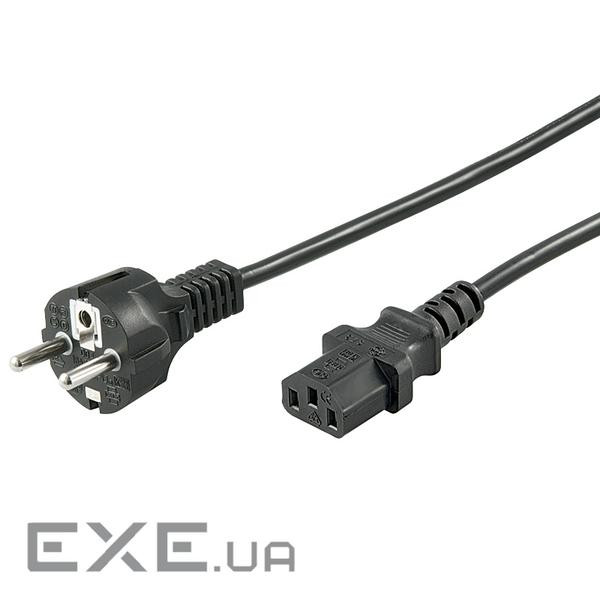 Кабель живлення пристроїв IEC(Schuko)-(C13) M/F 5.0m,прямий 3x1.00mm Cu,чорний (75.09.6037-1) (75.09.6037-1)