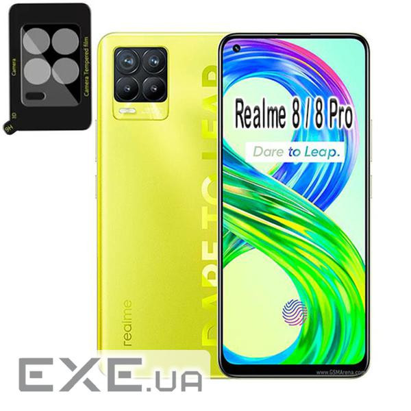 Защитное стекло BeCover для камеры Realme 8/8 Pro Black (707354)