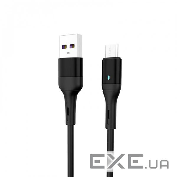 Кабель SkyDolphin S06V LED Смарт Power USB - micro USB (M/M), 1 м , Black (USB-000559)