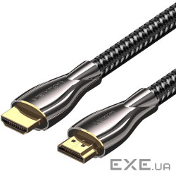 Кабель HDMI M - M, 15.0 м, V2.0, 4K 60Гц, обплетення, Zinc Alloy Type чорний Vention (ALMBN)