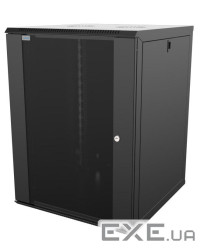 Шафа MIRSAN 19, 16U, WTC, 565x600 мм, максимально 80 кг, чорна (MR.WTC16U60DE.01)