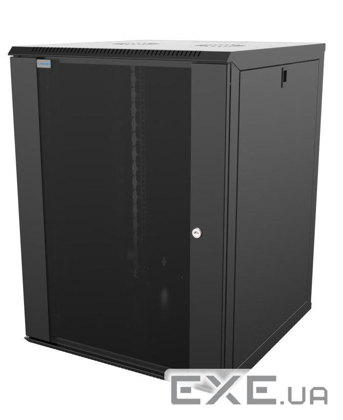 Шафа MIRSAN 19, 16U, WTC, 565x600 мм, максимально 80 кг, чорна (MR.WTC16U60DE.01)