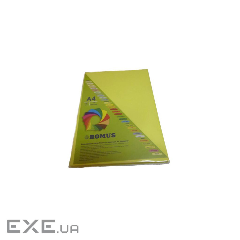 Папір Romus A4 160 г/м2 100sh Lemon yellow (R50744)
