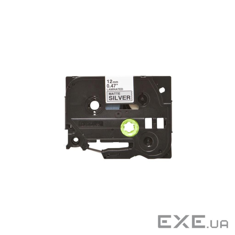 Стрічка для принтера етикеток UKRMARK B-TM931P, 12мм х 8м, black on matte silver, совместим (900500)
