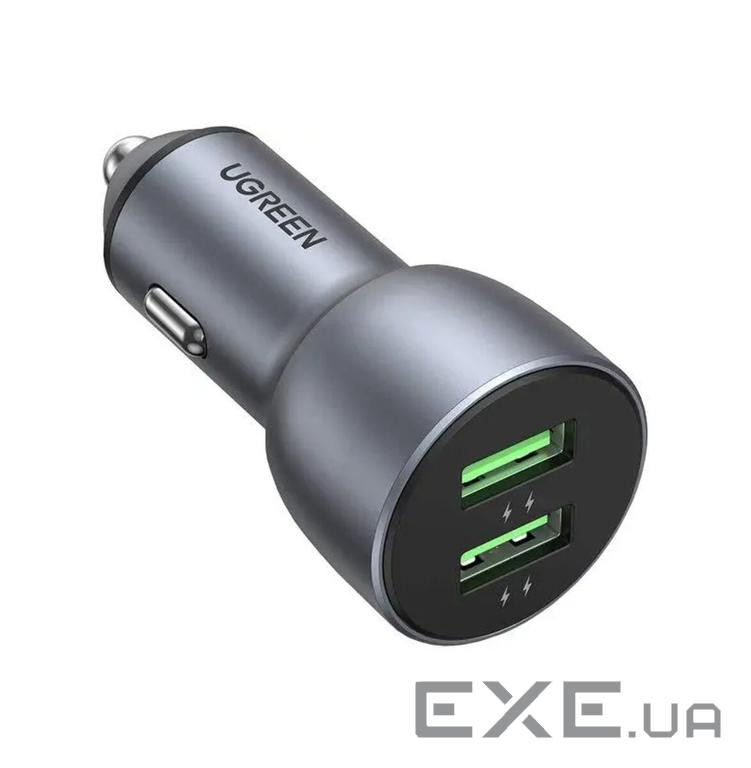 Зарядний пристрій Ugreen CD213 36W 2xUSB QC 3.0 3A Car Charger (Dark Blue) (10144)