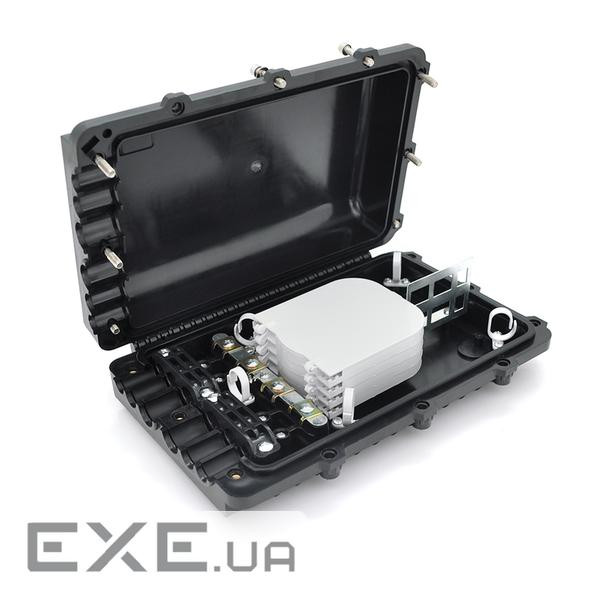 Муфта оптична Merlion ML-OP-F202, герметична, 4 введення, до 12 касет, до 288 зварок, матеріал ABS ABS