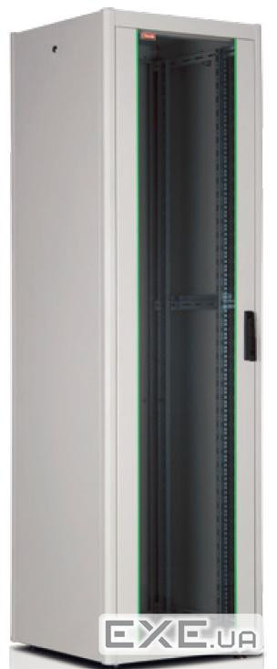 Шафа DYNAmic Basic 22U 600x800мм, передні двері скло, задні суцільні сталеві (LN-DB22U6080-LG-121-F)