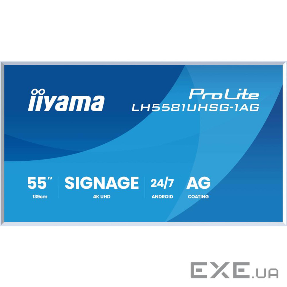54.6" 16:9 IPS РК дісплей, 3840х2160, 24/7, 500 кд /м2, ОС Android 14, 2xHDMI 2.0/1 (LH5581UHSG-1AG)