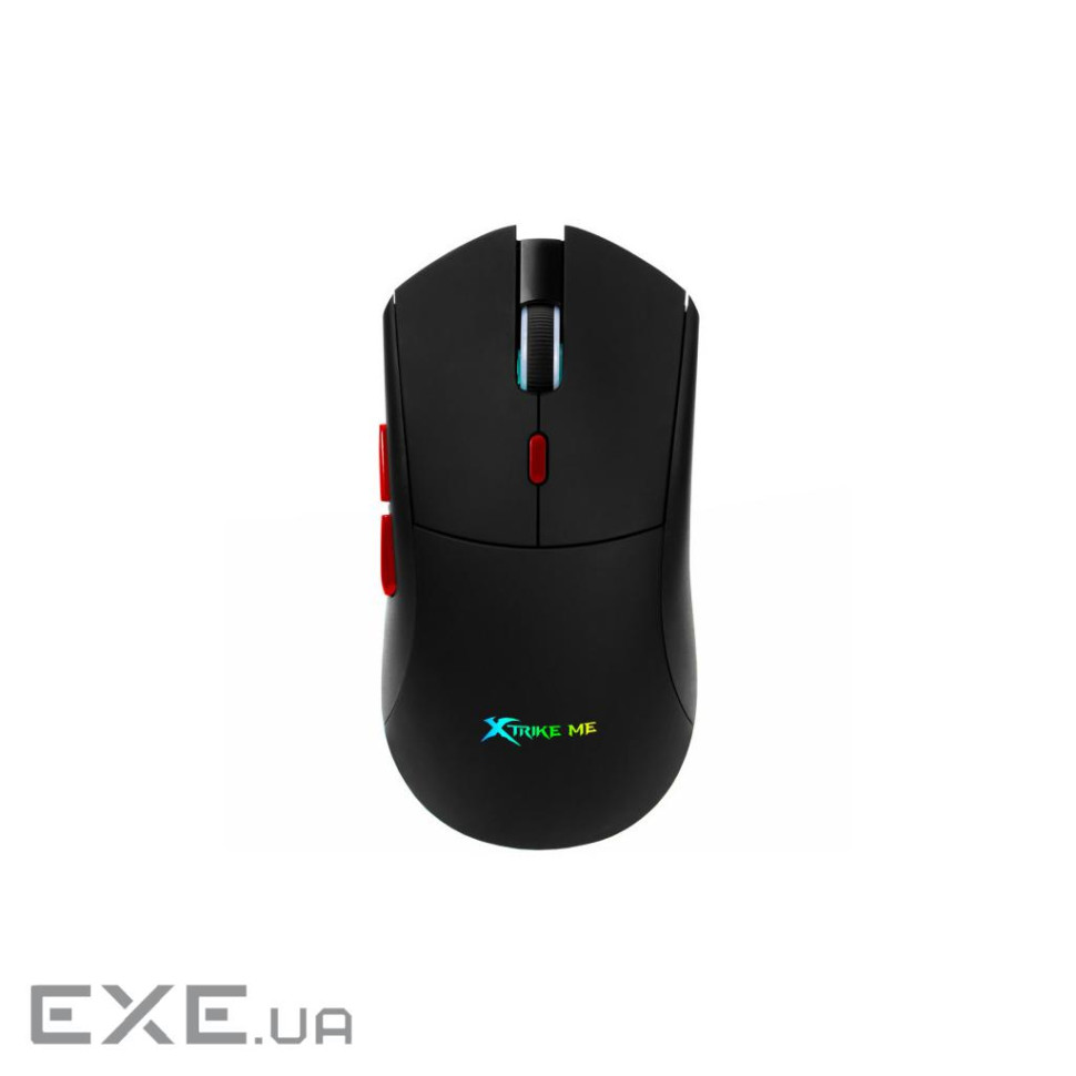 Мишка XTRIKE ME GW-613, ігрова бездротова Bluetooth+2.4G+Type-C, 10000dpi., 6кн., RGB, чорна
