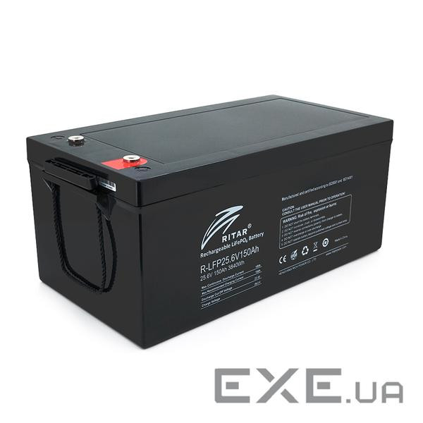 Акумуляторна батарея Ritar LiFePO4 25,6V 150AhBMS765A@8S (522 х 240 х 219) Q1 (R-LFP 25.6V 150Ah)