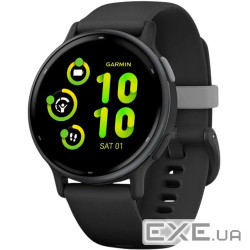 Смарт-часы Garmin Vivoactive 5 Slate Aluminium Bezel with Black Case and Silicone Band (010-02862-10