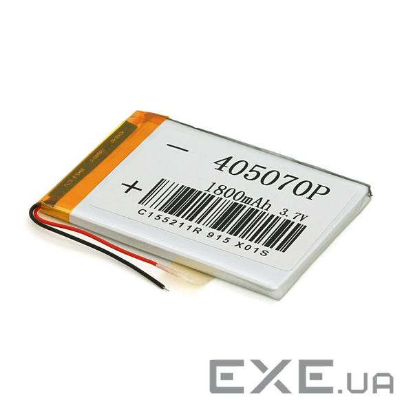 Літій-полімерний акумулятор 4*50*70mm (Li-ion 3.7В 1800мА&middot,год) (405070) ) (405070)