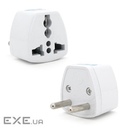 Перехідник на євророзетку TEFAL EU White, 2pin, 250V, 10A, в упаковці 20 штук, (YT-TEFAL / EU-2 / W)