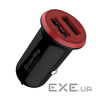 Зарядний пристрій ColorWay 2USB AUTO ID 3.4A (17W) red/black (CW-CHA026-BK)