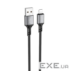 Кабель BOROFONE BX83 iP Famous silicone charging data cable Black (6974443386356)