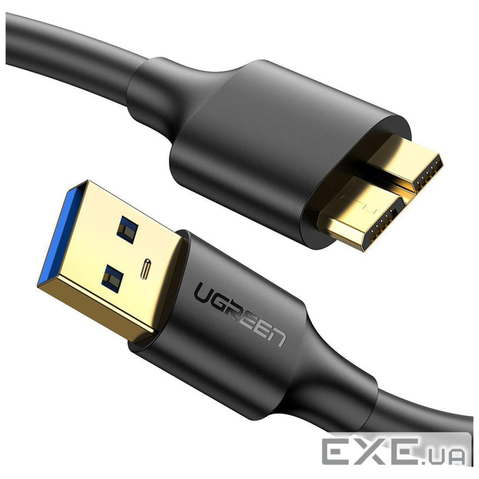Дата кабель USB 3.0 AM to Micro B 1.0m US130 black Ugreen (10841)