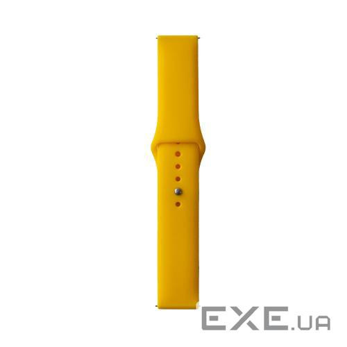 Ремінець для смарт годинника Amazfit, Samsung, Huawei, 22 mm, SILICONE, Yellow