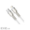 Дата кабель USB-C to Lightning 1.0m Cafule Metal PD 20W white Baseus (CATLJK-A02) (CATLJK-A02 1м)