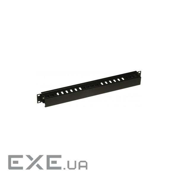 Кабельний організатор 19'' 1U 40х60 пластиковий гребінець , RAL9005 Conteg (DP-VP-K02)