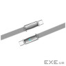 Дата кабель USB-C to USB-C 1.0m 5A 100W ultra-thin gray ColorWay (CW-CBPDCC100-GR)