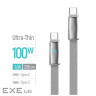 Дата кабель USB-C to USB-C 1.0m 5A 100W ultra-thin gray ColorWay (CW-CBPDCC100-GR)
