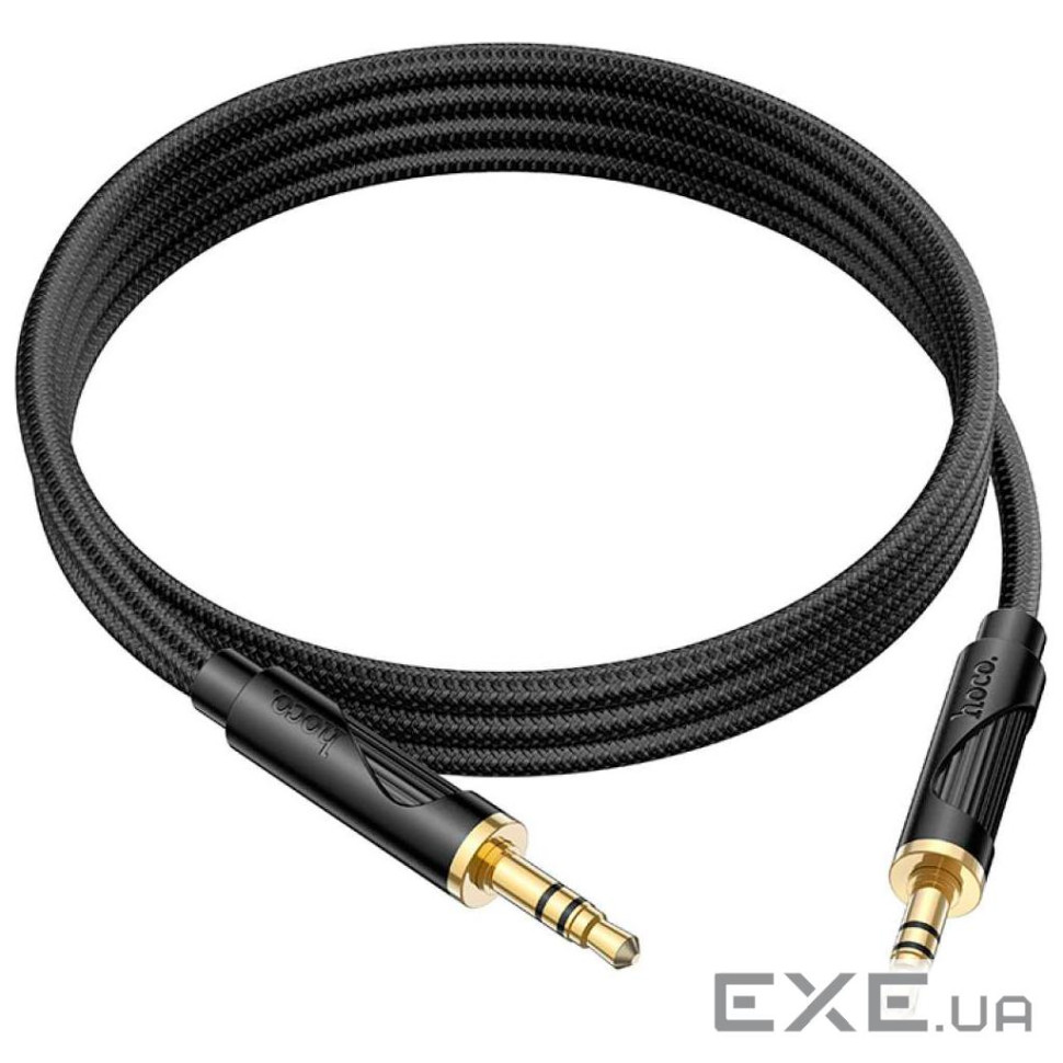 Аудiокабель HOCO UPA30 Friend audio cable AUX Black (6942007625463)