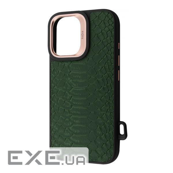 Чохол Kajsa Snake Pattern with Magnetic Ring iPhone 16 olive (59667 olive)