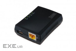 Принт-сервер DIGITUS Fast Ethernet, NAS, 1xRJ45, 1xUSB A 2.0 (DN-13020)