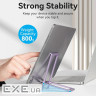 Підставка-трансформер Portable Cell Phone Stand Holder for Desk aluminum alloy Grey Vention (KCZH0) Portable Cell Phone
