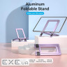 Підставка-трансформер Portable Cell Phone Stand Holder for Desk aluminum alloy Grey Vention (KCZH0) Portable Cell Phone