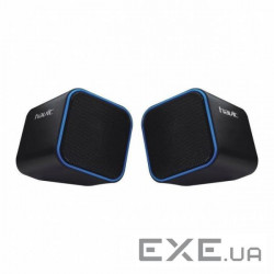 Speakers 2.0 Havit HV-SK473 Black / Blue, 2 x 3 W, plastic case, powered by USB (6950676209556)