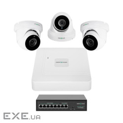 Комплект відеоспостереження на 3 камери GV-IP-K-W81/03 5MP (29478)