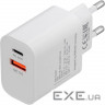 Зарядний пристрій RIVACASE Rivapower PS4102 WD5 1xUSB-A, 1xUSB-C, PD3.0, QC3. (PS4102 WD5 (White))