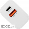 Зарядний пристрій RIVACASE Rivapower PS4102 WD5 1xUSB-A, 1xUSB-C, PD3.0, QC3. (PS4102 WD5 (White))