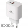 Зарядний пристрій RIVACASE Rivapower PS4102 WD5 1xUSB-A, 1xUSB-C, PD3.0, QC3. (PS4102 WD5 (White))